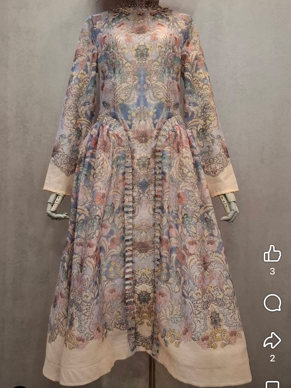 Sale‼️ Zimmer man Rebellion beaded Floral Midi Dress - Picture 9 of 15